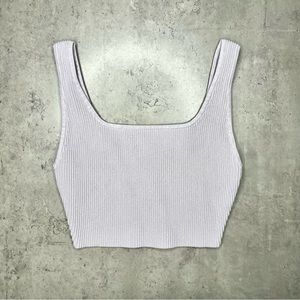 Aritzia Babaton Sculpt Knit Squareneck Cropped Tank